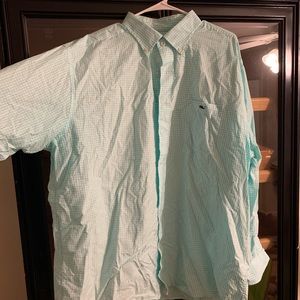 Vineyard Vines XXL teal cheque button down